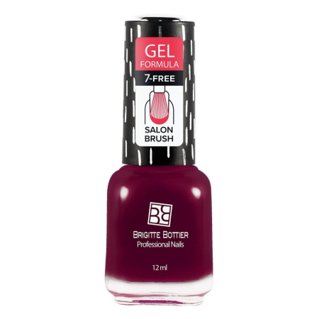 Лак для ногтей Brigitte Bottier Gel Formula, т. 05 темно-пионовый, 12 мл