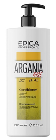 Кондиционер Epica Argania Rise для придания блеска волосам с маслом арганы, 1000 мл