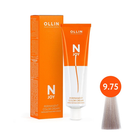Крем-краска Ollin N-JOY 9/75 блондин коричнево-махагоновый, 100 мл