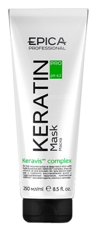 Маска Epica Keratin Pro для реконструкции и глубокого восстановления волос, 250 мл