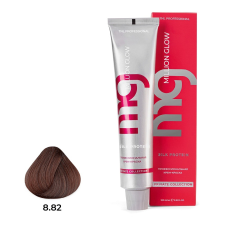 Крем-краска TNL Million Glow Private 8.82 светлый коричневый фиолетовый блонд, 100 мл
