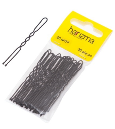 Шпильки 60 мм волна черные, 30 шт 