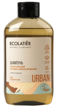 Шампунь против ломкости волос "Укрепляющий" ши и магнолия Ecolatier, 600 мл