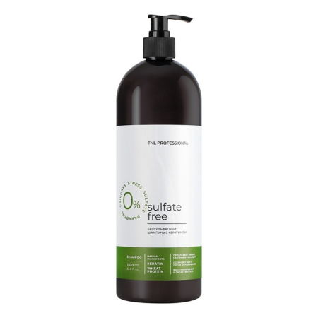Бессульфатный шампунь с кератином TNL, 1000 мл