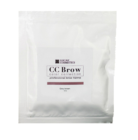 Хна для бровей в саше CC Brow Lucas' Cosmetics, серо-коричневая, 5 г