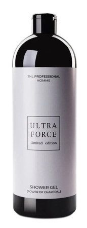 Мужской увлажняющий гель для душа TNL Ultra Force с черным углем, 1000 мл