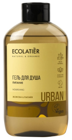 Гель для душа "Питание" жожоба и папайя Ecolatier, 600 мл