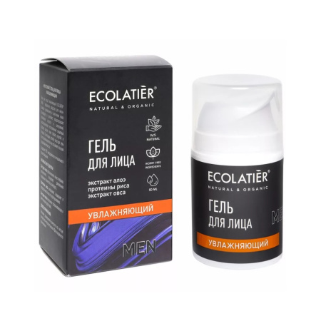Гель для лица мужской "Energy" Ecolatier, 50 мл
