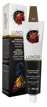 Перманентная крем-краска Luxor Professional 7.0 Блондин натуральный, 100 мл														