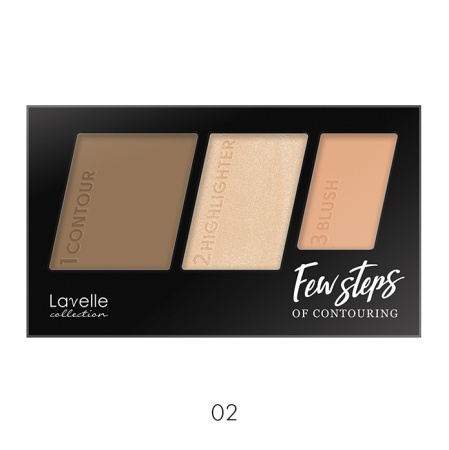 Палетка для контуринга Lavelle Collection Few steps, т. 02 peach beige, 12 г