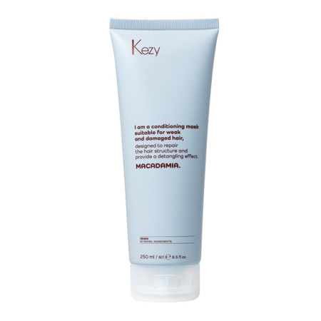 Маска кондиционирующая с маслом макадамии для слабых и поврежденных волос Kezy, 250 мл