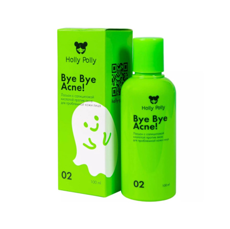 Лосьон с салициловой кислотой Holly Polly Bye Bye Acne! против акне для проблемной кожи лица, 100 мл