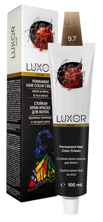 Перманентная крем-краска Luxor Professional Color 9.7 Очень светлый блондин шоколадный, 100 мл
