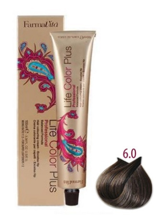 Крем-краска Farmavita Life Color Plus 6.0 тёмный блондин, 100 мл