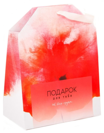 Пакет подарочный "Подарок для тебя от всего сердца", 19,5 × 25,6 × 11 см															