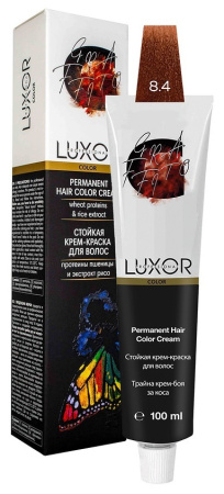 Перманентная крем-краска Luxor Professional Color 8.4 Светлый блондин медный, 100 мл