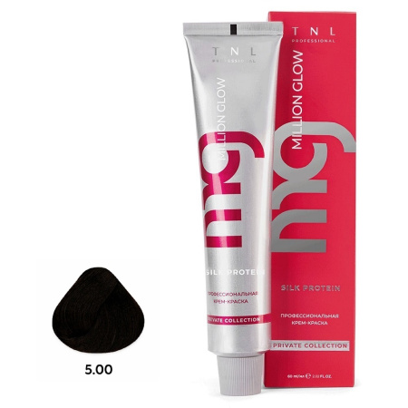 Крем-краска TNL Million Glow Private 5.00 светлый коричневый интенсивный, 60 мл