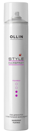 Лак для волос эластичной фиксации Ollin Style, 450 мл