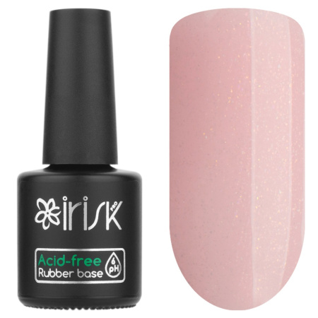 База каучуковая бескислотная IRISK Acid-free Rubber Base 04 shimmer pink, 10 мл