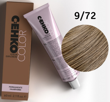 Крем-краска C:EHKO Color Explosion 9/72 очень светлый блондин коричнево-пепельный, 60 мл