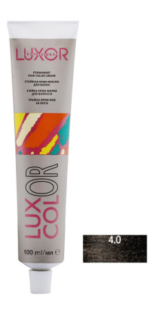 Стойкая крем-краска "Luxcolor" 4.0 Коричневый натуральный, 100 мл