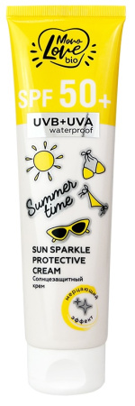 Крем солнцезащитный с мерцающим эффектом Spf 50+ Bisou, 100 мл