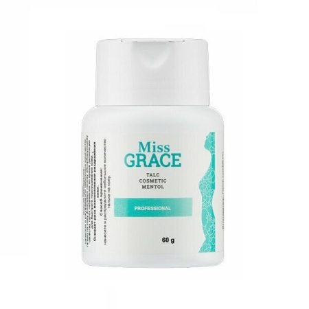 Miss Grace Professional Тальк косметический для депиляции с ментолом, 60 г