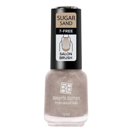 Brigitte Bottier лак для ногтей Sugar Sand тон 302 искрящийся иней, 12 мл