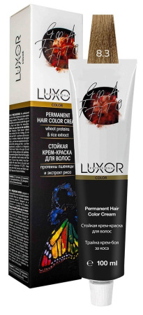 Перманентная крем-краска Luxor Professional Color 8.3 Светлый блондин золотистый, 100 мл