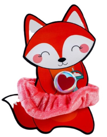 Набор резинка и значок "Бархат", лиса, 10*15 см															