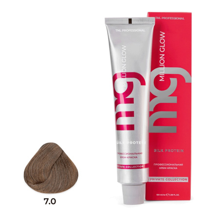 Крем-краска TNL Million Glow Private 7.0 блонд, 100 мл