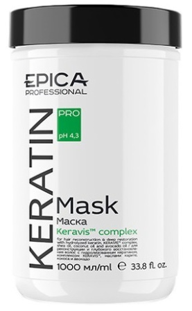Маска Epica Keratin Pro для реконструкции и глубокого восстановления волос, 1000 мл