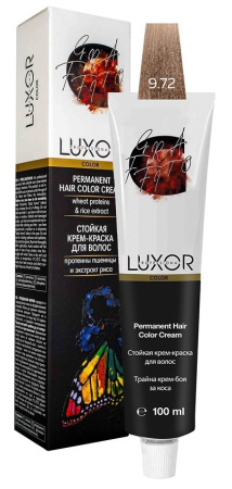 Перманентная крем-краска Luxor Professional Color 9.72 Очень светлый блондин шоколадный фиол, 100 мл