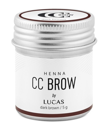 Хна для бровей в баночке CC Brow Lucas' Cosmetics, тёмно-коричневая, 5 г
