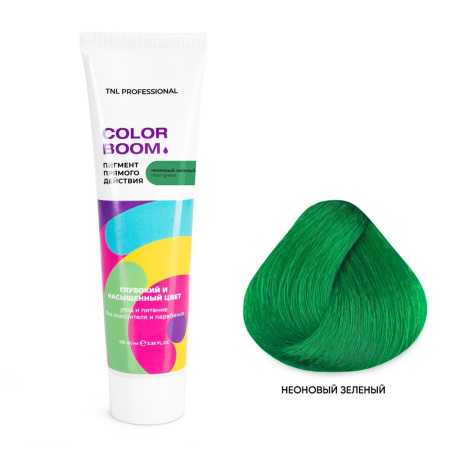 TNL Color Boom Пигмент прямого действия неоновый зеленый, 100 мл