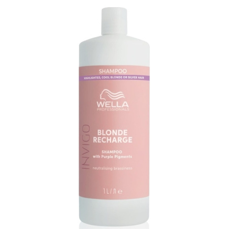 Wella Шампунь-нейтрализатор для холод. свет. оттенков Invigo Blonde Recharge Cool, 1000 мл