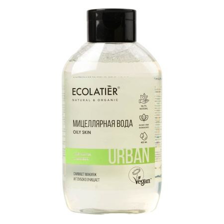 Вода мицеллярная для снятия макияжа "Чай матча и бамбук" Ecolatier, 400 мл