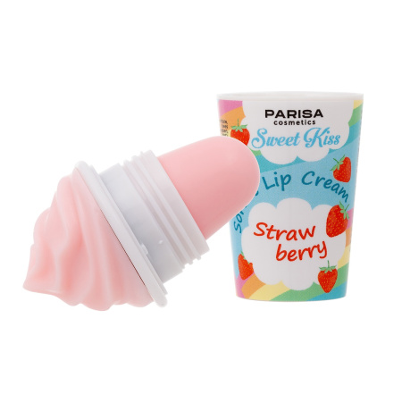Бальзам для губ Parisa Sweet Kiss Мороженое, т. клубника, 7 г