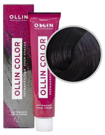 Перманентная крем-краска для волос Ollin Color 2/22 черный фиолетовый, 60 мл