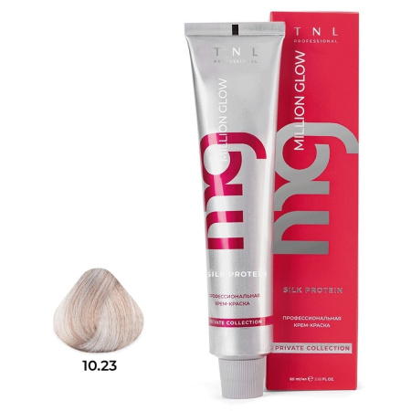 Крем-краска TNL Million Glow Private 10.23 платиновый блонд перл. золотистый, 60 мл