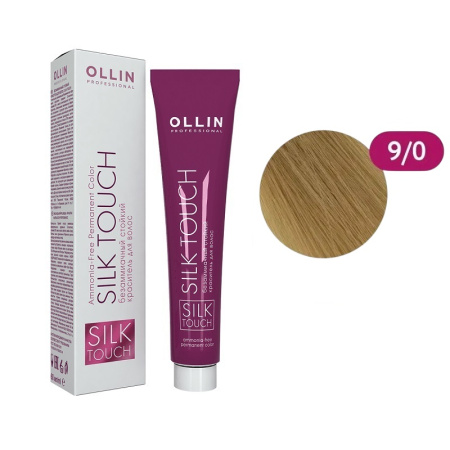 Безаммиачный стойкий краситель Ollin Silk Touch 9/0 блондин натуральный, 60 мл