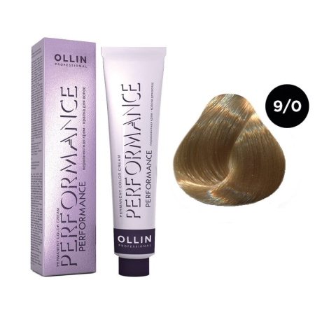 Перманентная крем-краска Ollin Performance 9/0 блонд, 60 мл