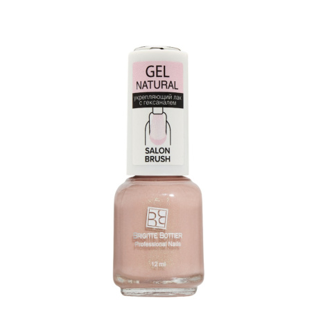 МП Brigitte Bottier укрепляющий лак для ногтей Gel Natural тон 10 натур. с шиммером, 12 мл