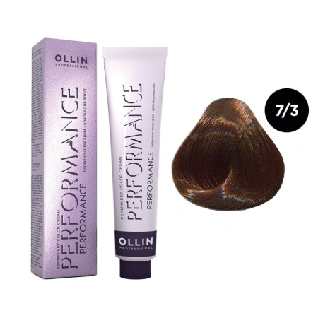 Перманентная крем-краска Ollin Performance 7/3 русый золотистый, 60 мл