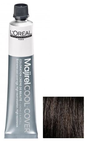 Стойкая краска для волос Loreal Majirel Cool Cover 4.8 шатен мокка, 50 мл