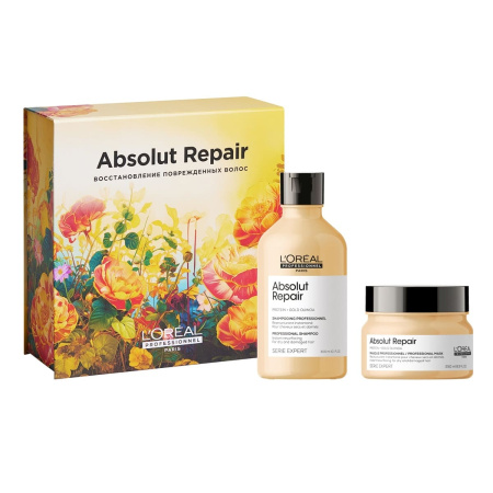 Весенний набор Loreal Absolut Repair для поврежденных волос (шампунь+маска)