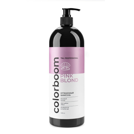 Оттеночный шампунь TNL Color Boom Pink Blond для розового блонда, с дозатором, 1000 мл