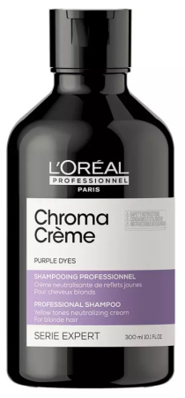 Шампунь Loreal Chroma Creme с фиолетовым пигментом для нейтрализ. желтизны оч. светл. волос, 300 мл