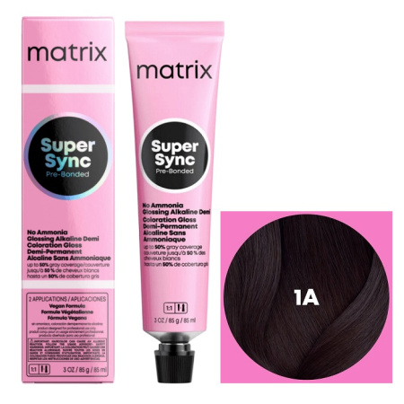 Matrix S Sync Краситель 1A иссиня-черный пепел., 90 мл