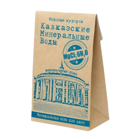 Соль для ванн "Мировые курорты" Кавказкие минеральные воды в крафт-пакете, 400 г